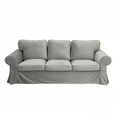 Housse canapé IKEA EKTORP luxe haut de gamme velours argent