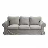 Housse canapé IKEA EKTORP luxe haut de gamme velours argent