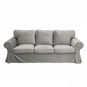 Housse canapé IKEA EKTORP luxe haut de gamme velours argent