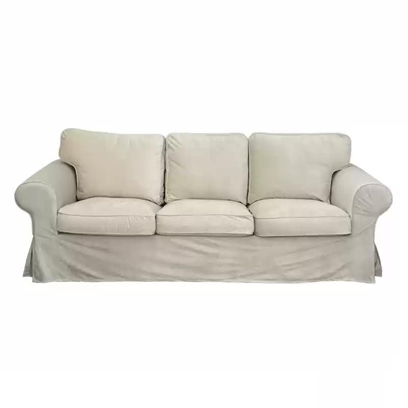Housse canapé IKEA EKTORP luxe haut de gamme velours blanc cassé