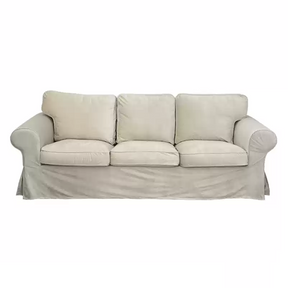 Housse canapé IKEA EKTORP luxe haut de gamme velours blanc cassé