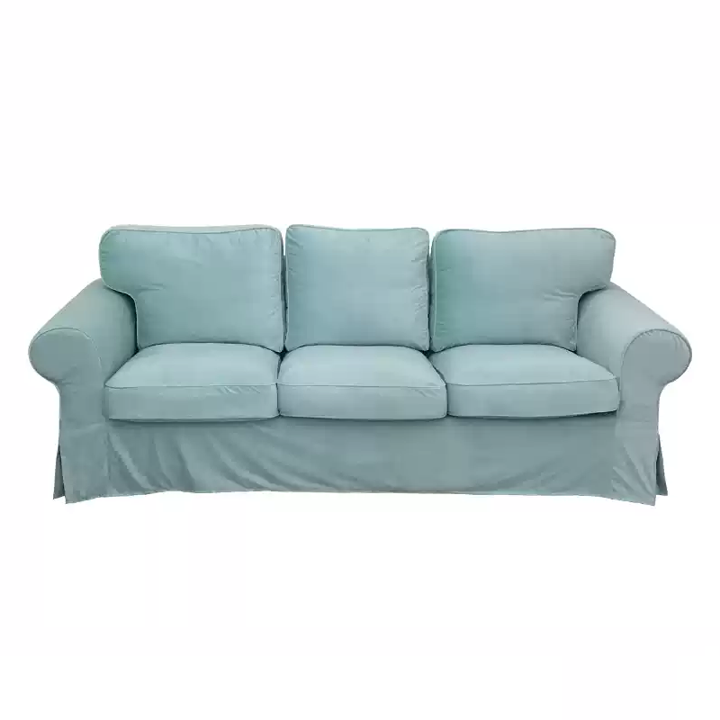 Housse canapé IKEA EKTORP luxe haut de gamme velours bleue ciel