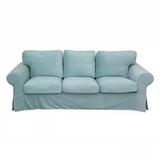 Housse canapé IKEA EKTORP luxe haut de gamme velours bleue ciel