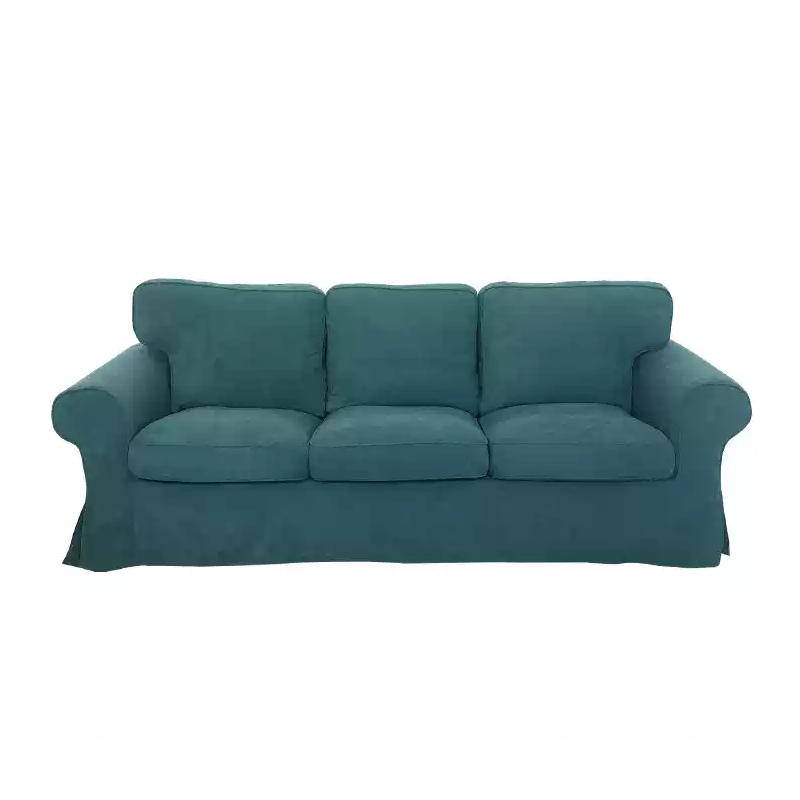 Housse canapé IKEA EKTORP luxe velours strié renforcé turquoise