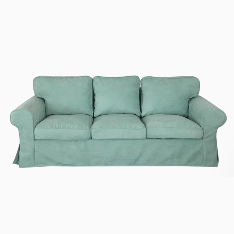 Housse canapé IKEA EKTORP luxe velours strié renforcé vert tendre