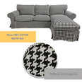 Housse canapé d'angle IKEA EKTORP 2 places + méridienne - motifs imprimés