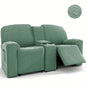 Housse canapé relax 2 places tablette centrale vert matcha