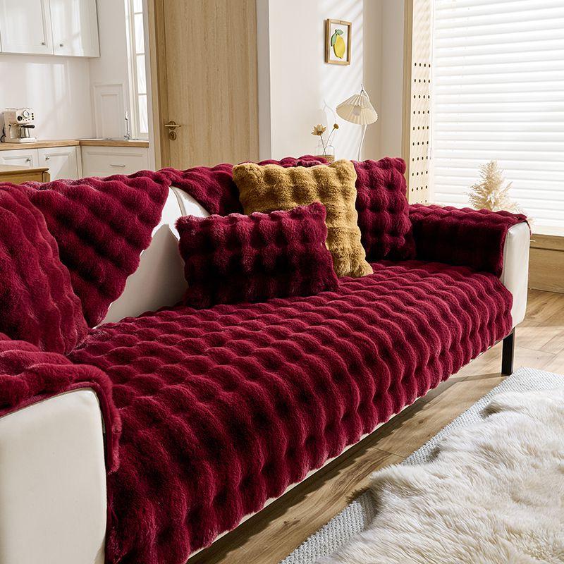Housse de canapé nuage de douceur bordeaux Casaharmony