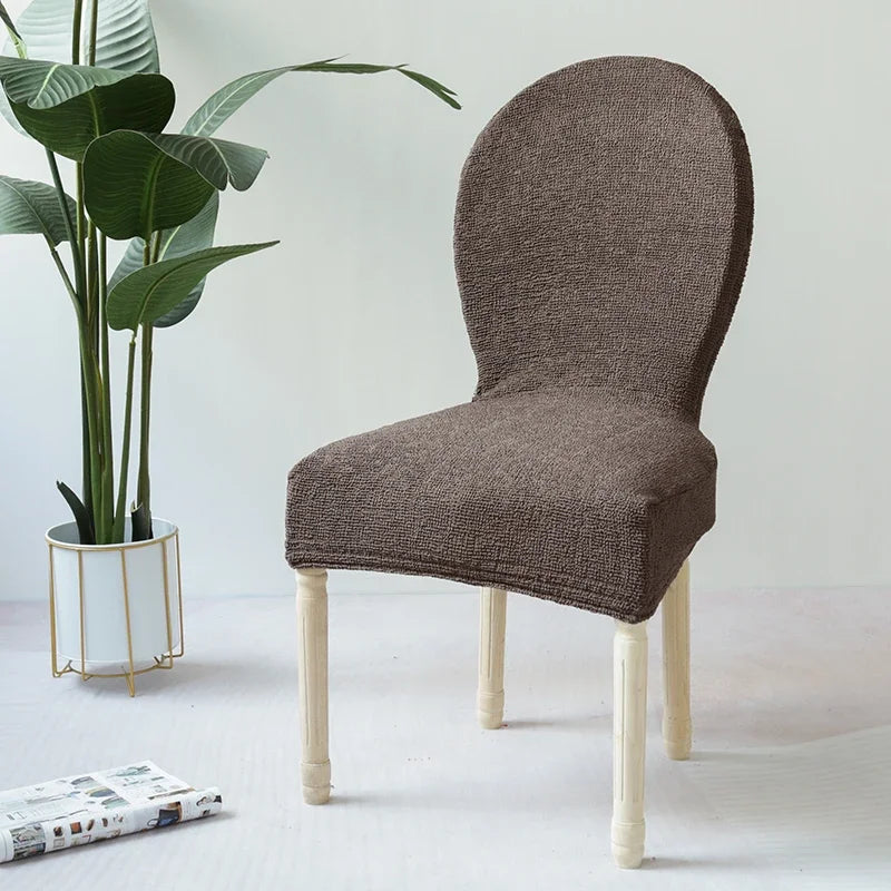 Housse de chaise baroque anti griffes haut de gamme 100% coton marron
