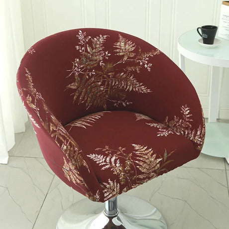 Housse de chaise de bar gabin grand dossier incurvé lycra 