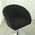 Housse de chaise de bar gabin grand dossier incurvé lycra noir