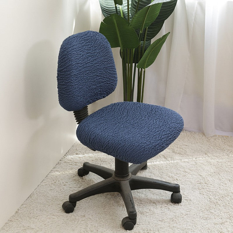 Housse de chaise de bureau extensible moderne contemporaine bleue marine