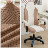 Housse de chaise de bureau tissu renforcé anti griffes café