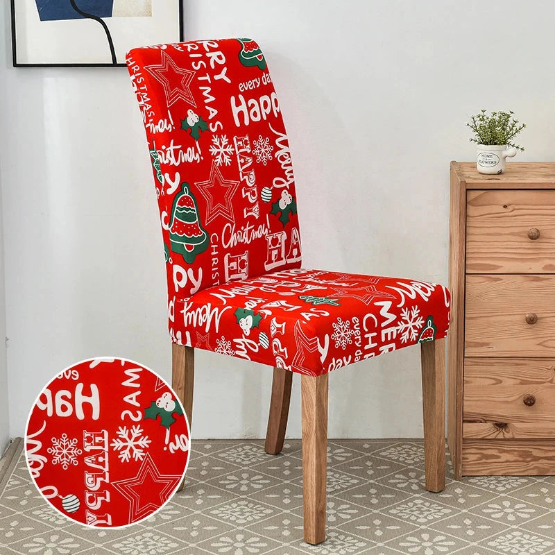 Housse de chaise de salle à manger spécial noël motif 10