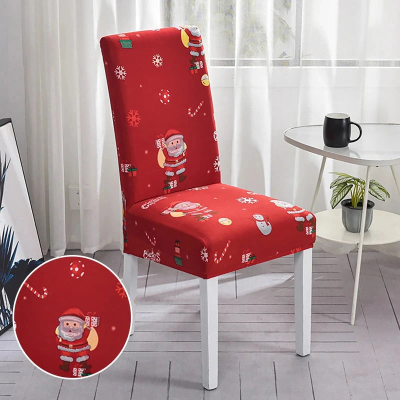 Housse de chaise de salle à manger spécial noël motif 16