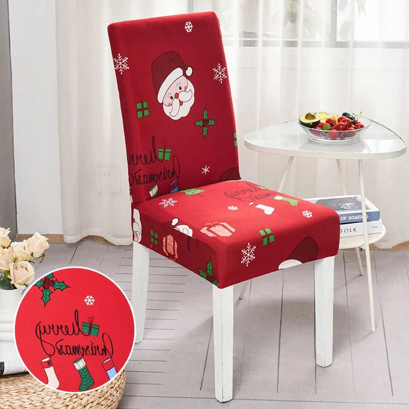 Housse de chaise de salle à manger spécial noël motif 19