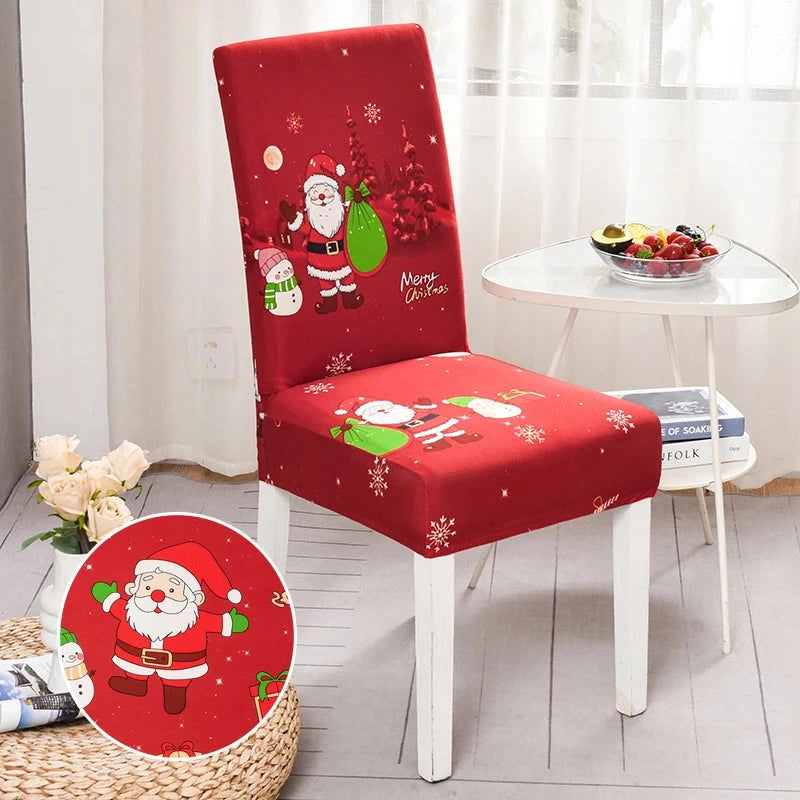 Housse de chaise de salle à manger spécial noël motif 21