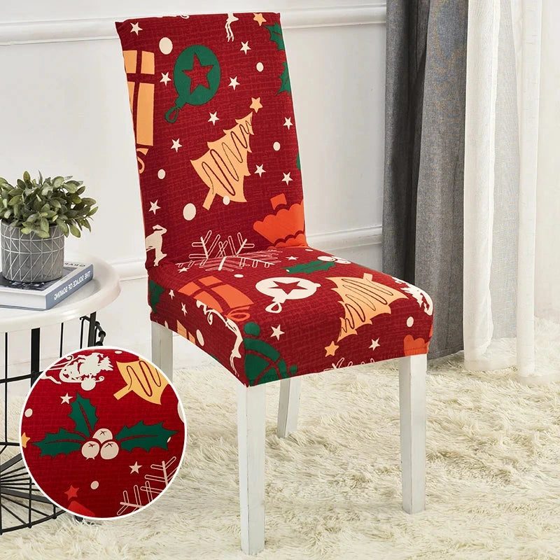 Housse de chaise de salle à manger spécial noël motif 5