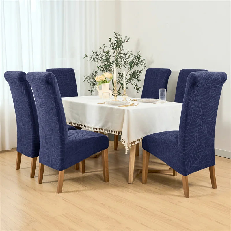 6 Housses de chaise haute imperméable bleue marine