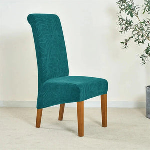 Housse de chaise haute imperméable extensible texture feuille d'hibiscus