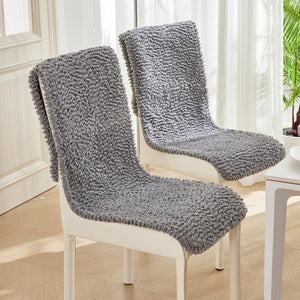Housse de chaise luxe moelleuse et antidérapante pure laine douce