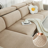 Housse de coussin extensible pour canapé velours damassé
