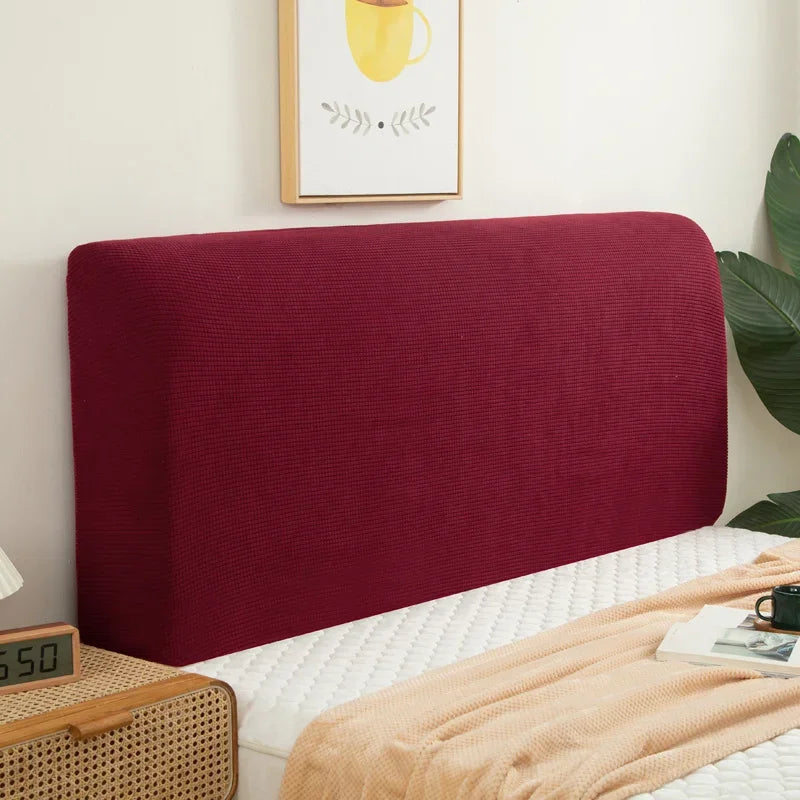 Housse de tête de lit extensibles en microfibres bordeaux