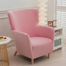 Housse fauteuil à oreilles IKEA OSKARSHAMN velours Rose
