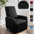 Housse fauteuil relax relevable dossier long lycra déperlant noir