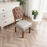 Housse pour assise de chaise simili cuir imperméable gris clair