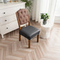 Housse pour assise de chaise simili cuir imperméable gris foncé