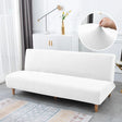 Housse pour canapé-lit, clic-clac, canapé sans accoudoirs blanc