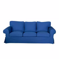Housse pour canapé IKEA EKTORP 3 places pur coton bleue