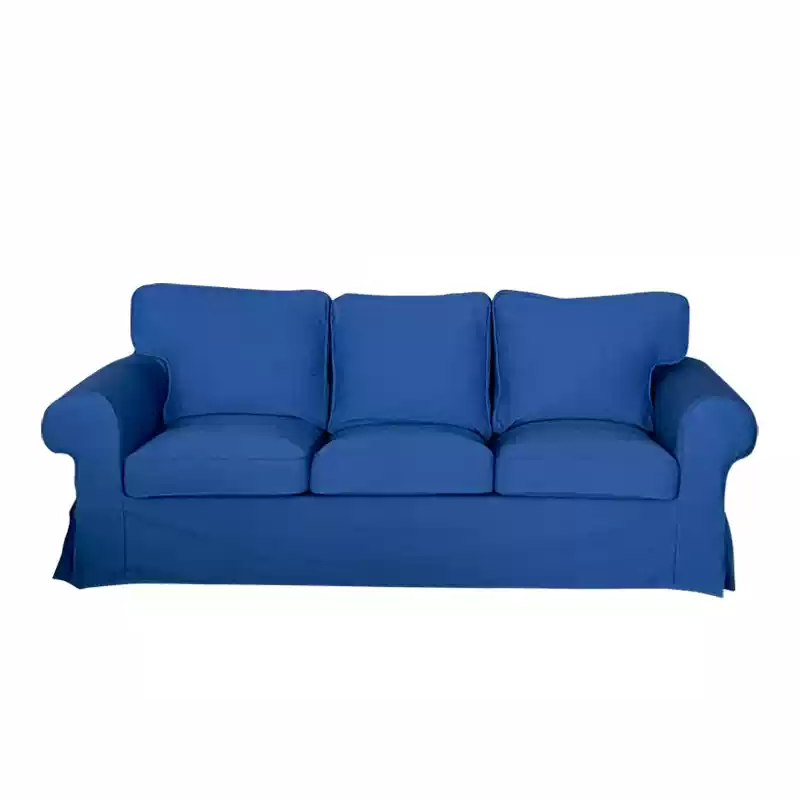 Housse pour canapé IKEA EKTORP 3 places pur coton bleue