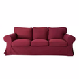 Housse pour canapé IKEA EKTORP 3 places pur coton bordeaux