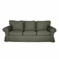 Housse pour canapé IKEA EKTORP 3 places pur coton khaki