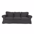 Housse pour canapé IKEA EKTORP 3 places pur coton noir