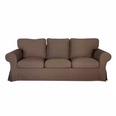 Housse pour canapé IKEA EKTORP 3 places pur coton marron