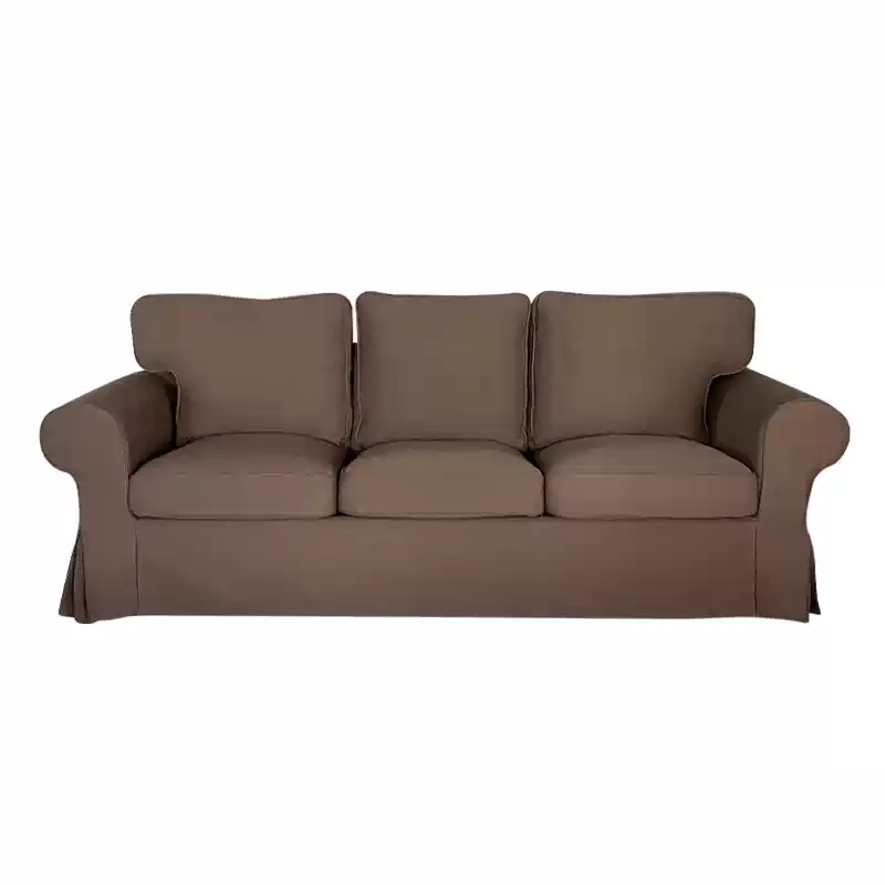 Housse pour canapé IKEA EKTORP 3 places pur coton marron