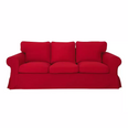 Housse pour canapé IKEA EKTORP 3 places pur coton rouge