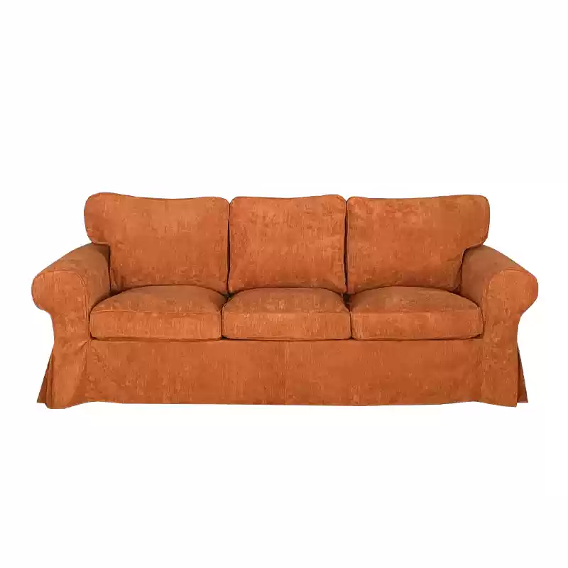 Housse pour canapé IKEA EKTORP haut de gamme velours orangé