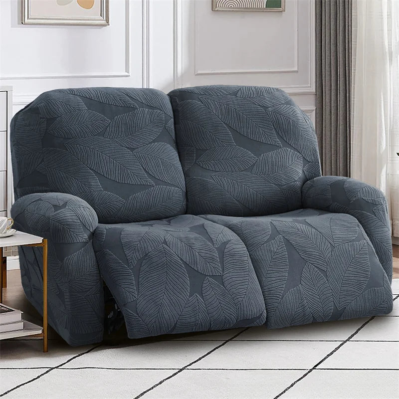 Housse pour canapé relax 2 places relevable inclinable luxe gris
