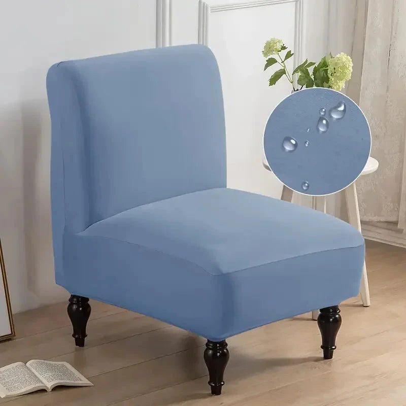 Housse pour chauffeuse lycra imperméable bleue ciel