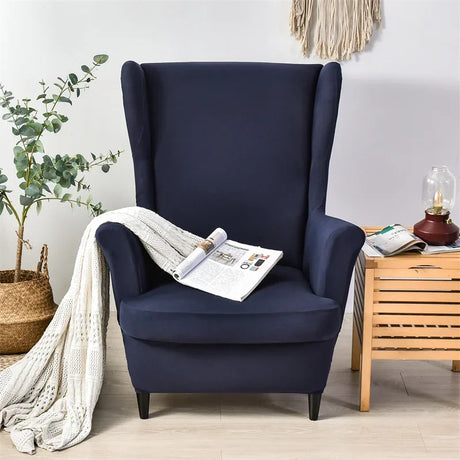 Housse pour fauteuil IKEA Strandmon lycra bleue marine