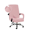 Housse pour fauteuil de bureau pur velours rose