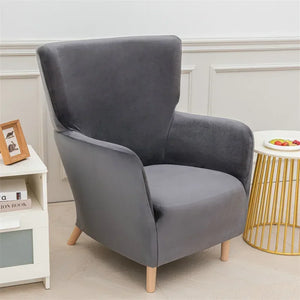 Housse pour fauteuil à oreilles IKEA OSKARSHAMN velours 11 couleurs unie