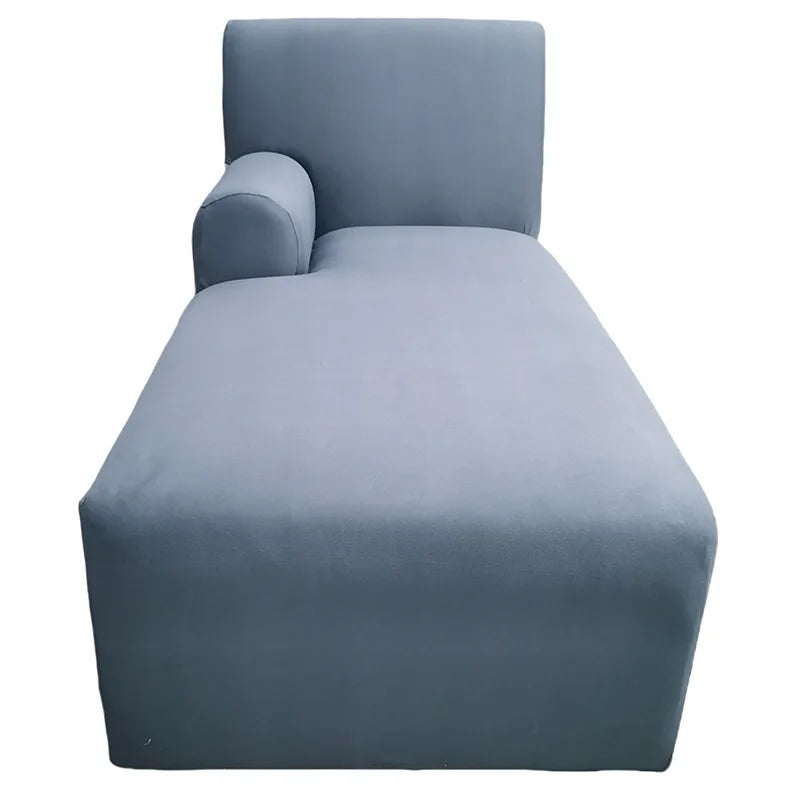 Housse pour méridienne avec accoudoir, chaise longue en lycra extensible face