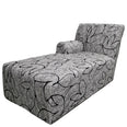 Housse pour méridienne avec accoudoir, chaise longue motif gris