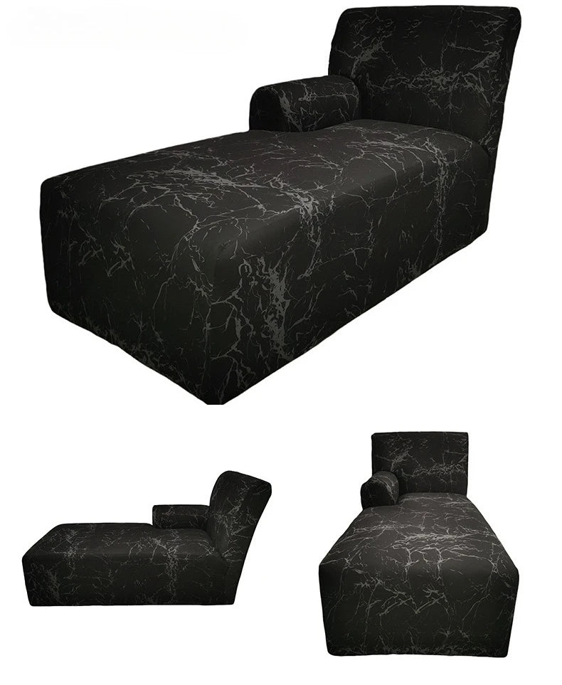 Housse pour méridienne avec accoudoir, chaise longue motif moderne 3 vue