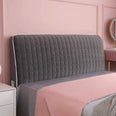 Housse pour tête de lit en velours capitonné avec poche intégrée